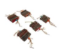 Pssopp Juguete para Masticar de Papel para Pájaros, Juguete para Masticar de Cartón Resistente a Las Mordeduras para Pájaros Pequeños, Diversión para Periquitos y Cacatúas, 5 Piezas (Colorful)