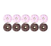 Pssopp Juguete para Perros Donut Squeaky, 10 Piezas de Protección de Látex de 2,6 Pulgadas, Juguete para Morder, Morder, Juguete de Entrenamiento Interactivo para Perros