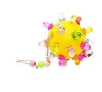 Pssopp Juguetes para Pájaros Bola Interactiva de Plástico para Colgar Pájaros, Juguete para Masticar Periquitos, Cacatúa, Conure, Lovebird, Cachorro, Gato, Loros, Jaula, Campanas, Bola, Jaula para