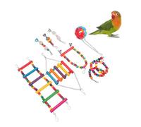 Pssopp Juguetes para Pájaros Coloridos, Varios Tipos Design Ladera Interactiva Swing Swink Subping Toys Toys Parrots Interactive Herramientas para Accesorios de Jaula