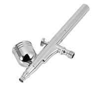 Pssopp Kit de Aerógrafo de Doble Acción, Alimentación por Gravedad, Bolígrafo Pulverizador para Decoración de Uñas, Boquillas de 0,2, 0,3 y 0,5 Mm, Válvula de Control de Aire, Taza de 7CC para (cobre)