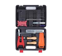 Pssopp Kit de Afilado de Cadena de Motosierra de 16 Piezas, Herramientas de Hierro y Plástico de Calidad, Solución de Afilado Completa para un Rendimiento óptimo de Cadena y Varilla Guía