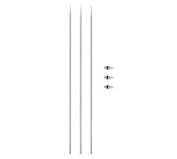 Pssopp Kit de Boquillas de Aguja para Aerógrafo, Piezas de Repuesto de Acero Inoxidable, 3 Juegos de 0,4 Mm para Usuarios de Rotuladores de Pintura, 3 Boquillas, Agujas, Contenedor de Almacenamiento