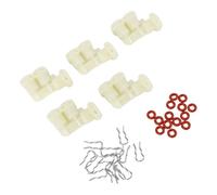 Pssopp Kit de Conector de Fluido en Forma de F, Piezas de Repuesto para Máquina de café, Línea de Agua para Máquina de café, Junta de Conexión de con Abrazaderas de Junta Tórica Kit de Conector de