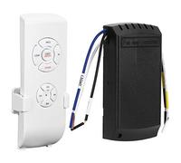 Pssopp Kit de Control Remoto y Receptor Universal para Ventilador de Techo, Control Inalámbrico 3 en 1 con Velocidad, Luz y Temporizador, para Ventiladores de Motor AC como Harbor