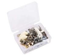 Pssopp Kit de Pie de Prensa, Pies de Prensador de Acero Inoxidable Colocados con Diferentes Pies Universalmente Compatibles para Máquinas de Coser Vintage Domésticas