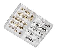 Pssopp Kit de Reemplazo de de Reloj Surtido de de Reloj de Aleación de Cobre 100 Piezas 3,5 Mm 4,0 Mm 4,5,0 Oro Plata para Talleres de Reparación de Relojeros Reparación de Joyas
