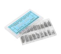 Pssopp Kit de Reparación de Pasadores de Reloj de Acero Inoxidable, 360 Piezas, 18 Tamaños, Juego de Barra de Resorte de Chaveta con Enlace de Correa de Reloj de Doble Hombro con Caja