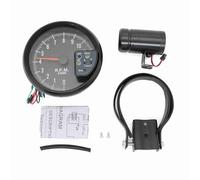 Pssopp Kit de Tacómetro con Pantalla LED ABS para Coche de 5 Pulgadas, Tacómetro de 0 a 11000 RPM con Luz de Ajustable, Retroiluminación de 7 Colores para Motor de Gasolina de 4, 6 y 8 Cilindros