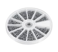 Pssopp Kit Surtido de Tuercas de Tornillos Pequeños de 600 Piezas, Sujetadores de Acero Inoxidable M1 M1.2 .4 .6 para Reparación Electrónica de Gafas de Reloj
