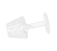 Pssopp Lámpara de Mesa de Cristal LED, Lámpara de Mesa de Plástico Alimentada por Batería con IP54, Resistente Al Agua, Brillo Suave y Cálido para Lectura de Dormitorio y Habitación de (Blanco cálido)