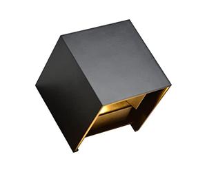 Pssopp Lámpara de Pared LED Cuadrada Arriba y Abajo de 6 W, Lámpara de Pared de Cubo LED Impermeable con ángulo Luminoso Ajustable Moderno con Chips de Primera Calidad para Sala de