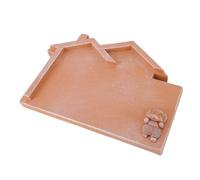 Pssopp Lápida para Perro Mascota, Marcador de Tumba de Resina para Mascotas, Lápida Conmemorativa para Perro con Forma de Casa para Patio Trasero Al Aire Libre, Césped, Regalos para Pérdida de Nan