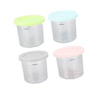 Pssopp Latas de Helado de Plástico 4 Piezas de Latas de Helado Reutilizables, Recipientes de Reutilizables para Golosinas Congeladas Almacenan Más Golosinas Congeladas Capacidad de 600 Ml para la