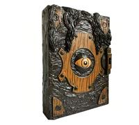 Pssopp Libro de Diario Gótico Oscuro, Libro de Diario en Relieve con Ojos Grandes en 3D Casa Embrujada Decoración de Halloween Base Estable Ponderada para un Ambiente de Estanterí (de hechizos)