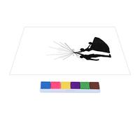Pssopp Libro de Visitas con Pintura de Huellas Dactilares para Boda, Registro de Firma en Lienzo de Fibra Química, Arte de Pared de 30 X 40 Cm con Almohadilla de Tinta, Decoración de Fiesta de Bodas