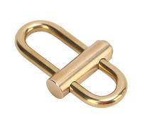 Pssopp Llavero con Cerradura de Latón Llavero con Hebilla con Clamp/Holder de Cerradura de Latón, Soporte de Mosquetón con Cierre Deslizante Ovalado Pequeño, Adecuado para Colgar Llaves con