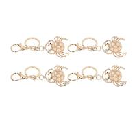 Pssopp Llavero con Diamantes de Imitación, Diseño único de Cangrejo con Aleación de Zinc, Colorido Dije para Bolso para Mujeres y Niñas