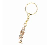 Pssopp Llavero con Estilo de Instrumentos Musicales, Lindo Llavero de Trompeta, Resistente a la Erosión, Diseño único y Mano de Obra Exquisita, Colgante con Dije Musical para Bolsos de Mujer