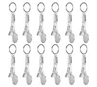 Pssopp Llavero de 12 Piezas, Mini llaveros Deportivos, Llavero de bádminton, Anillo de Llavero de Regalo con Colgante de Encanto, Bolsa de Monedero Colgante Accesorios de Ropa