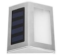 Pssopp Luces Solares para Escalones Lámpara de Pared Solar ABS de Acero Inoxidable con Control Automático de Luz LED de Ahorro de Energía Instalación Rápida para Escaleras Patio Valla de Jardín