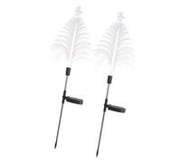 Pssopp Luces Solares que Cambian de Color, Luces Solares de Fibra óptica, Paquete de 4, Acero Inoxidable ABS IP65, Degradado de 7 Colores, 8 a 10 H para Decoración de Jardín, Camino, Jardín (2