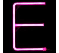 Pssopp Luz de Letra LED en Forma de E con USB o Batería para Decoración de la Pared del Hogar del Banquete de Boda (Pink)