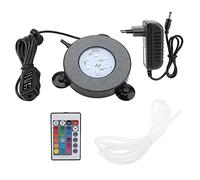Pssopp Luz del Tanque de Peces LED, Lámpara Sumergible Impermeable para Acuario LED Lámpara de luz Decorativa Fish Bowl Luz Control Remoto Lámpara subacuática Lámpara de Burbuja de Aire(EU Plug)