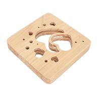 Pssopp Luz LED 3D de Madera, Lámpara de Madera Hueca de de Pino con LED Integrado y Cable USB, Luz Nocturna de Protección Suave para los Ojos para Dormitorio, Guardería, Oficina, Escritorio,