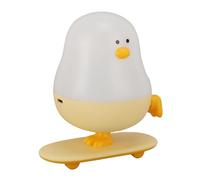 Pssopp Luz Nocturna de Pollo para Monopatín, ABS, Recargable por USB, Linda Lámpara de Noche de Pollo con Atenuación Continua, Brillo LED Cálido para Dormitorio, Sala de Estudio, Guardería para Niños