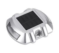 Pssopp Luz Solar para Caminos de 6 LED, Lámpara de Entrada para Exteriores de Aluminio Fundido, Resistente Al Agua IP68, Distancia de Visión de 1000 M, Carga Automática para Paisajes de Jardines y