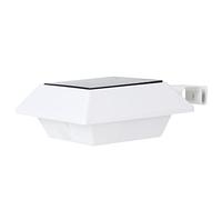 Pssopp Luz Solar para Cercas Luz Solar para Caminos de Montaje en Pared ABS para Exteriores 6 LED 40LM Blanco Frío 6000 a 7000K Encendido Automático y Apagado para Patio, Porche, Entrada, Cerca de