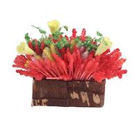 Pssopp Maceta de Arcilla en Miniatura, Pequeña Decoración de Casa de Muñecas, Planta Artificial Hecha a Mano de 1,18 Pulgadas para Regalo de Niños DIY