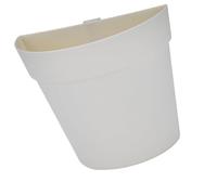 Pssopp Macetero de Pared de Plástico Semicírculo para Colgar en la Pared, 8 X 16,3 X 14,7 Cm, con Pegatina Adhesiva, Decoración Interior Que Ahorra Espacio para Balcón, Hogar y Jardín