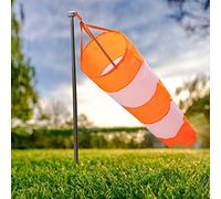 Pssopp Manga de Viento de Nailon para Aeropuerto Calcetín de Medición del Viento con Cinturón Reflectante 0,8 M 1 M 1,5 Diseño Antidesgarro de Color Brillante para Aviación Meteorología Exploración