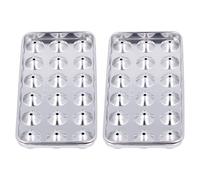 Pssopp Máquina para Hacer Bolas de Hielo de 18 Rejillas, Bandeja para Cubitos de Hielo de Acero Inoxidable 304 con Tapa para Cócteles, Whisky, Hogar, Bar, Fiesta, Uso Interior y Exterior