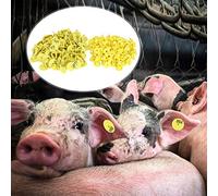 Pssopp Marcador de Etiquetas para Orejas de Ganado, 100 Uds., Material TPU, Fácil de Identificar para Ganado, Ovejas y Cerdos, Ideal para Seguimiento y Gestión de Animales