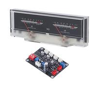 Pssopp Medidor de VU con Placa Controladora, Retroiluminación Blanca, Respuesta de Puntero Sensible de Alta Precisión, ABS, Portátil para Estudio de Grabación DIY