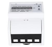 Pssopp Medidor Monofásico Medidor de Energía de Riel, Monofásico Consumo de Energía Activa, Mida Directamente con Precisión el Consumo de Activa, Red de CA de 50 Hz Nan Nan