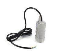 Pssopp Mini Bomba de Agua Sumergible DC 12V, Alta Eficiencia, Cabezal Máximo de 5m, Ideal para Fuentes y Lavadoras (Línea desnuda negra de 1,5 m.)