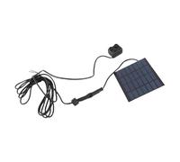 Pssopp Mini Bomba de Fuente Solar, ABS Duradero con 4 Cabezales de Aspersor, Altura Máxima del Agua 30-60 Cm para Estanque y Baño de Pájaros de Jardín