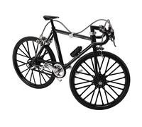 Pssopp Mini Modelo de Bicicleta, Adorno de Alta Simulación, Detalles Vívidos, Estructura Compacta, Bicicletas de Dedo Negras, Juguetes para Decoración de Escritorio del Hogar, Regalo de