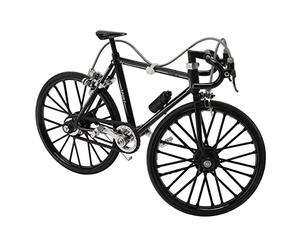 Pssopp Mini Modelo de Bicicleta, Adorno de Alta Simulación, Detalles Vívidos, Estructura Compacta, Bicicletas de Dedo Negras, Juguetes para Decoración de Escritorio del Hogar, Regalo de