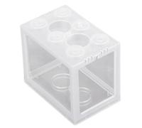 Pssopp Mini Pecera Acrílica, Acuario Betta Pequeño Portátil con Tapa Desmontable para Tortugas y Reptiles (Ordinario Transparente)