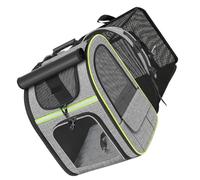 Pssopp Mochila para Jaulas para Gatos, Hebilla con Correa Ajustable, a Prueba de Desgaste, Mochila para Gatos Expandible y Transpirable con Bolsillos Laterales para Viajes, Transportador Plegable