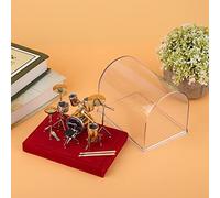 Pssopp Modelo de Batería en Miniatura, Instrumento Musical en Miniatura Chapado en Oro, Expositor Hecho a Mano con Caja de Almacenamiento para Decoración del Hogar, Escritorio o Regalo. (18 cm)