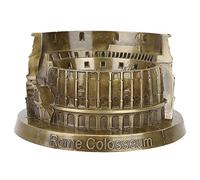 Pssopp Modelo del Coliseo de Roma Coliseo Romano en Miniatura de Metal Vintage Arquitectura Antigua de Bronce Retro para la decoración de Escritorio de Las Artes del hogar