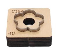 Pssopp Molde de Corte de Flores, Cortador de Cuero con Base de Madera Sólida Diseño de Acero de Carbono para Proyectos de Elaboración de Diseños de Llaves Accesorios de Bolsas (A)