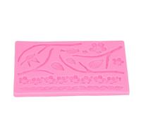 Pssopp Molde de Flores de Rama de Silicona de Grado Alimenticio, Moldes Antiadherentes para Pasteles DIY con Varias Formas, Hojas y Pájaros para Hornear Pudín, Mousse de Chocolate