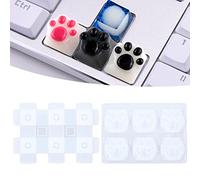 Pssopp Molde de Silicona para Teclas, Molde de Resina para Ordenador Gamer, Molde para Teclas con Forma de Garra de Gato, Herramientas para Hacer Manualidades Hechas a Mano